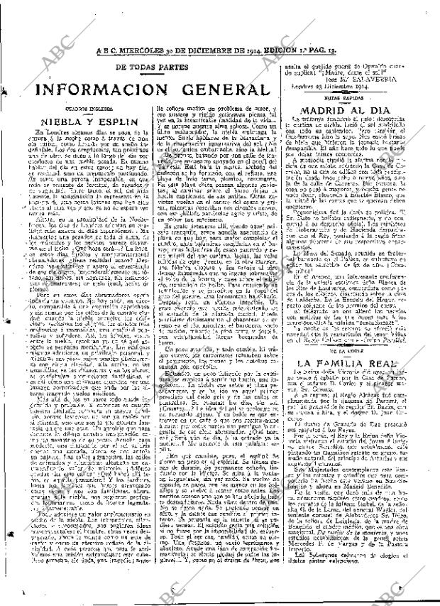 ABC MADRID 30-12-1914 página 13