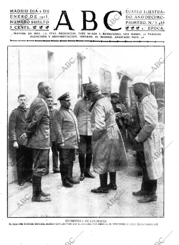 ABC MADRID 02-01-1915 página 1