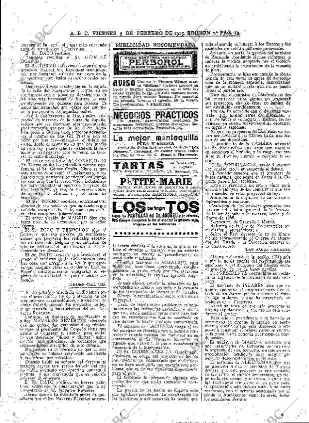 ABC MADRID 05-02-1915 página 13