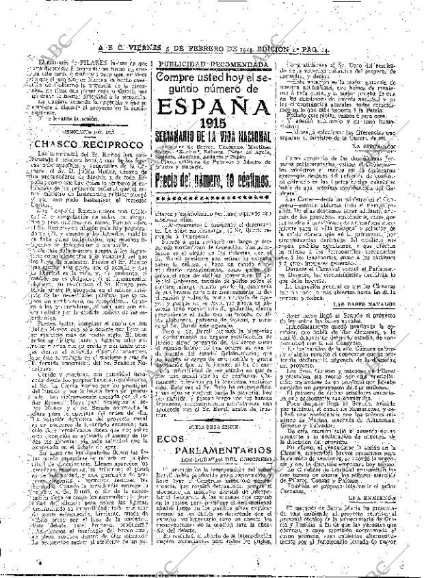 ABC MADRID 05-02-1915 página 14