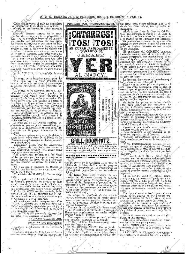 ABC MADRID 06-02-1915 página 13