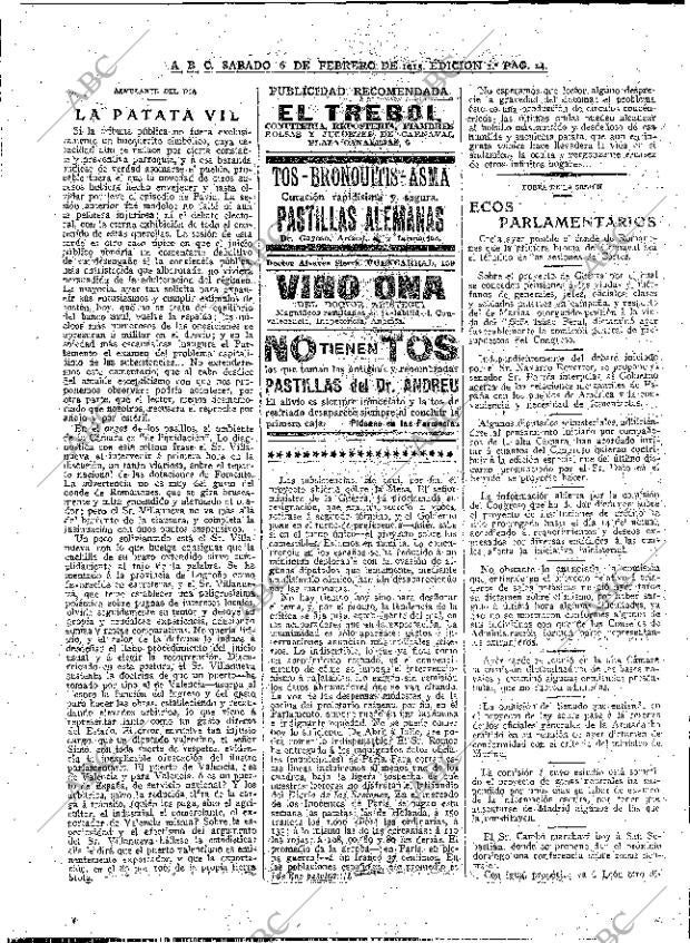 ABC MADRID 06-02-1915 página 14