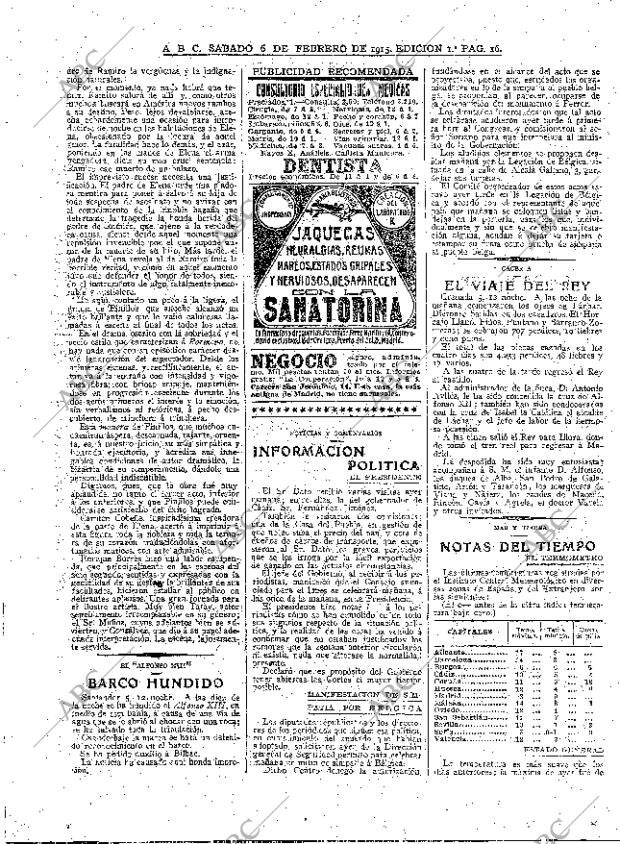 ABC MADRID 06-02-1915 página 16