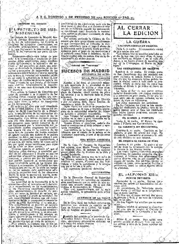 ABC MADRID 07-02-1915 página 21