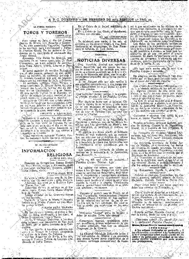 ABC MADRID 07-02-1915 página 22