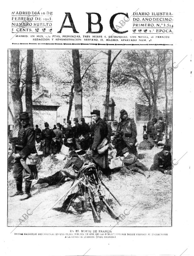 ABC MADRID 10-02-1915 página 1