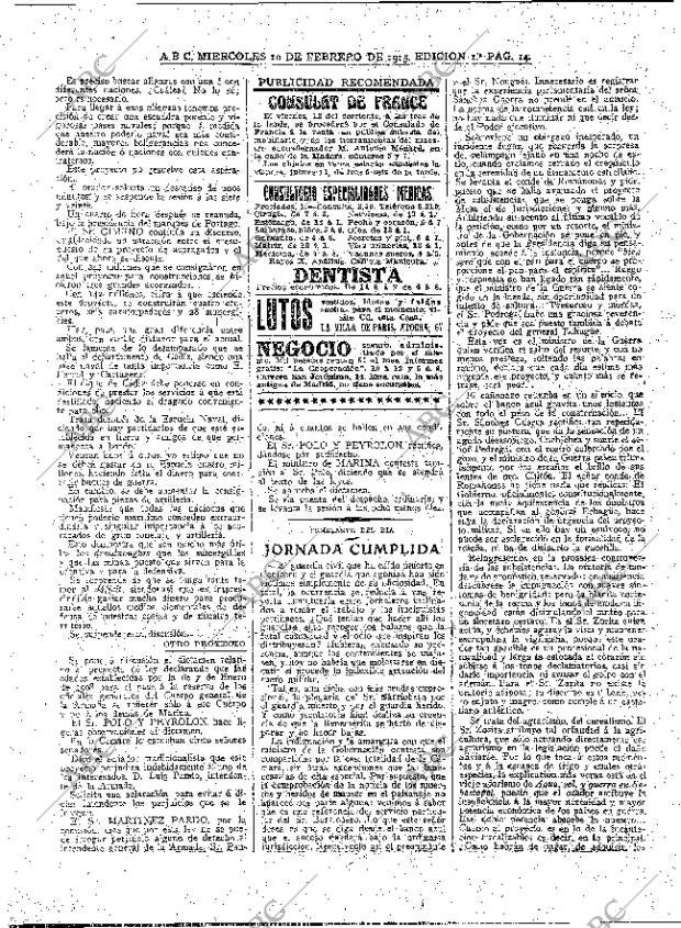 ABC MADRID 10-02-1915 página 14