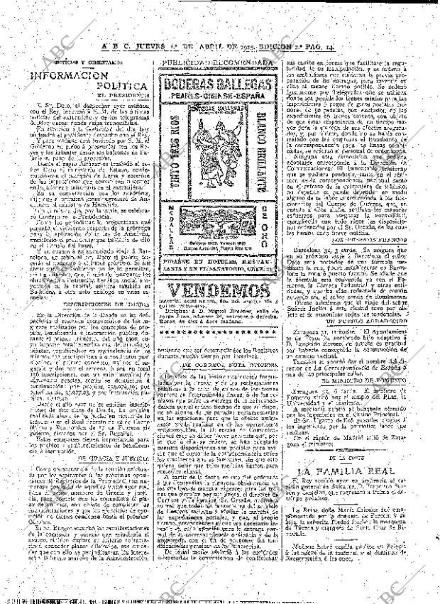 ABC MADRID 01-04-1915 página 14