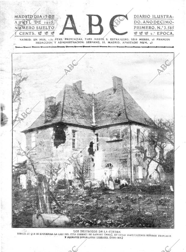 ABC MADRID 13-04-1915 página 1