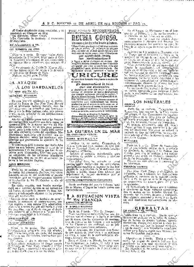 ABC MADRID 13-04-1915 página 11