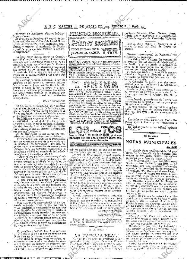 ABC MADRID 13-04-1915 página 14