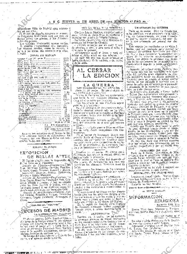 ABC MADRID 15-04-1915 página 20