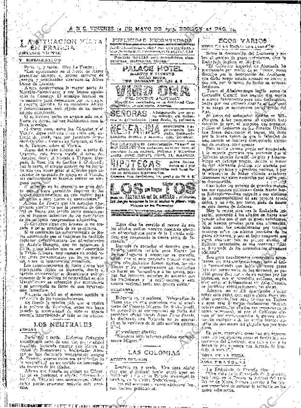 ABC MADRID 14-05-1915 página 14