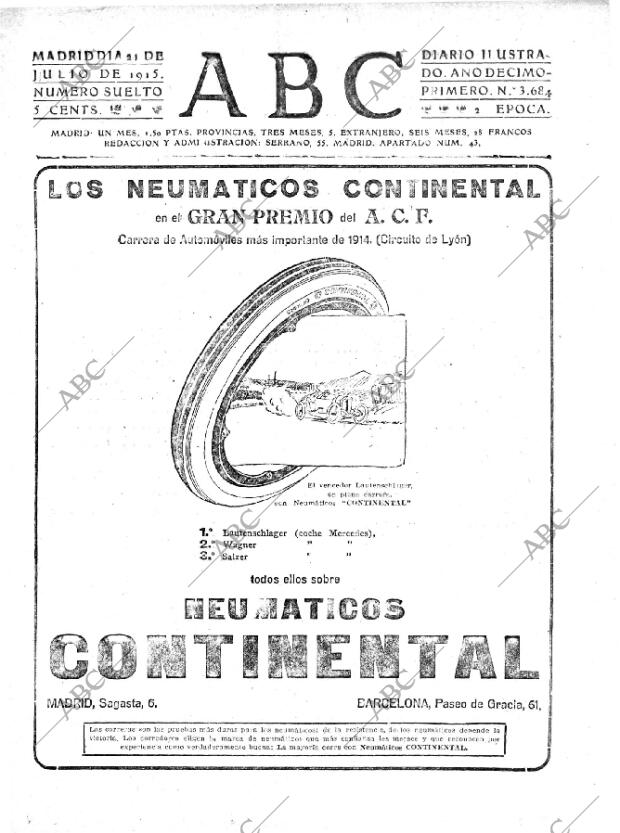 ABC MADRID 21-07-1915 página 1