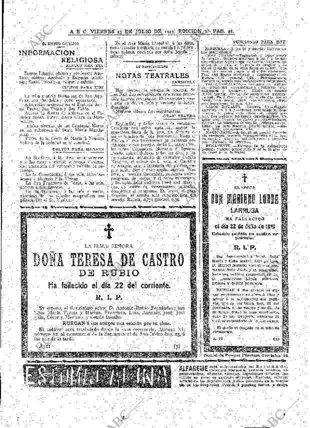 ABC MADRID 23-07-1915 página 21