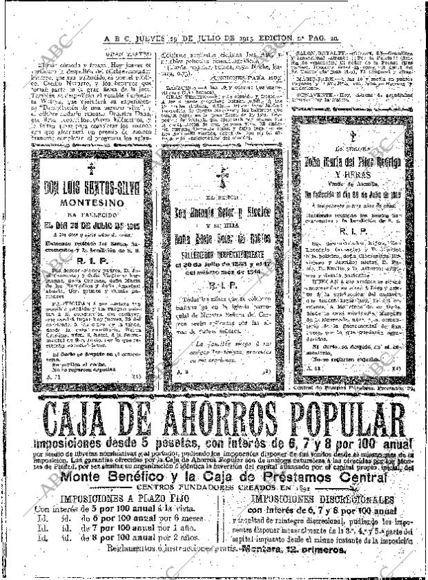 ABC MADRID 29-07-1915 página 20