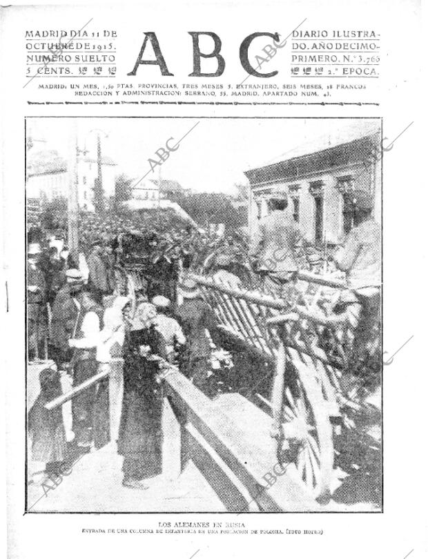 ABC MADRID 11-10-1915 página 1