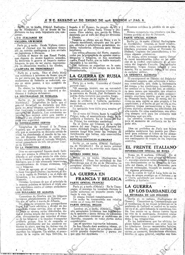ABC MADRID 01-01-1916 página 8
