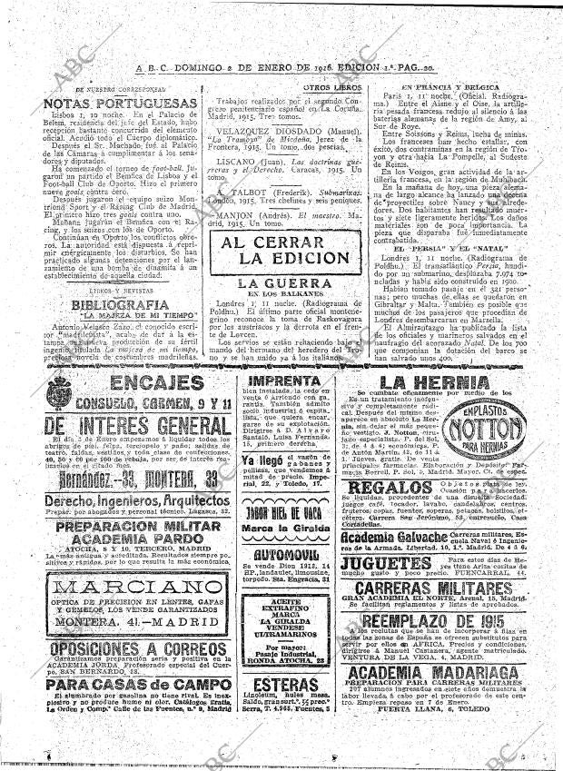 ABC MADRID 02-01-1916 página 20