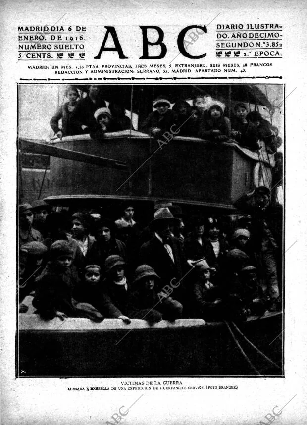 ABC MADRID 06-01-1916 página 1