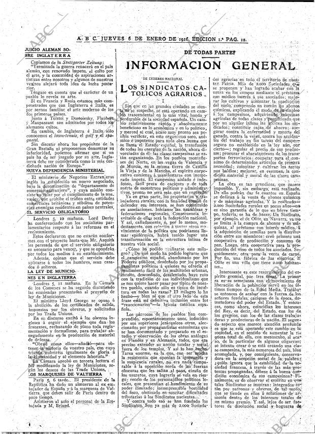 ABC MADRID 06-01-1916 página 12