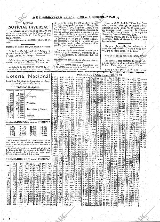 ABC MADRID 12-01-1916 página 17