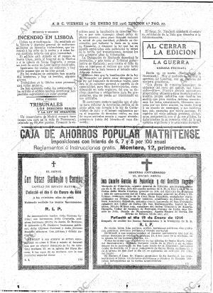 ABC MADRID 14-01-1916 página 20