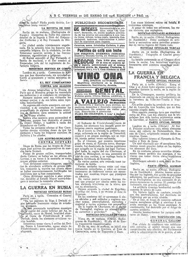 ABC MADRID 21-01-1916 página 10