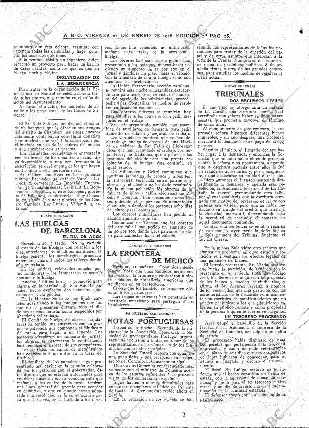 ABC MADRID 21-01-1916 página 16