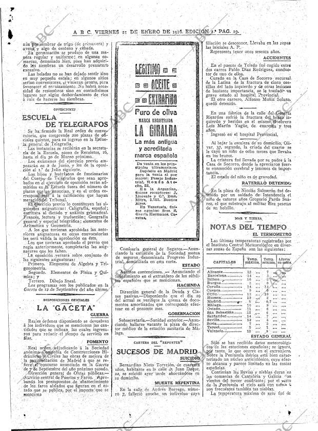 ABC MADRID 21-01-1916 página 19