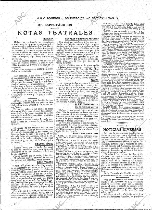 ABC MADRID 23-01-1916 página 16