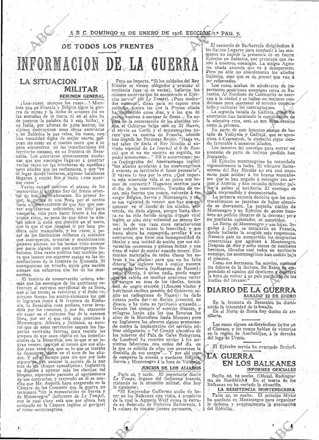 ABC MADRID 23-01-1916 página 7