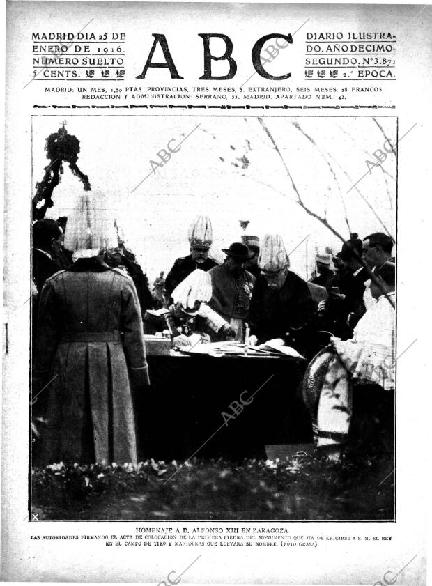 ABC MADRID 25-01-1916 página 1
