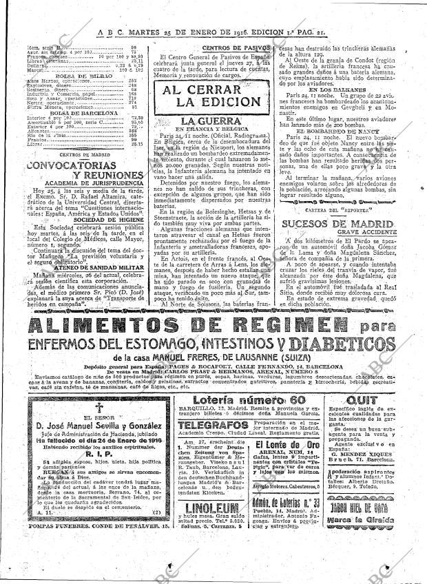 ABC MADRID 25-01-1916 página 21