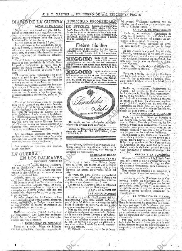 ABC MADRID 25-01-1916 página 8