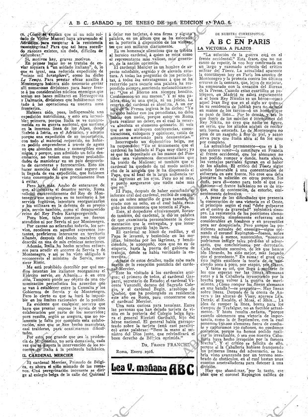 ABC MADRID 29-01-1916 página 6