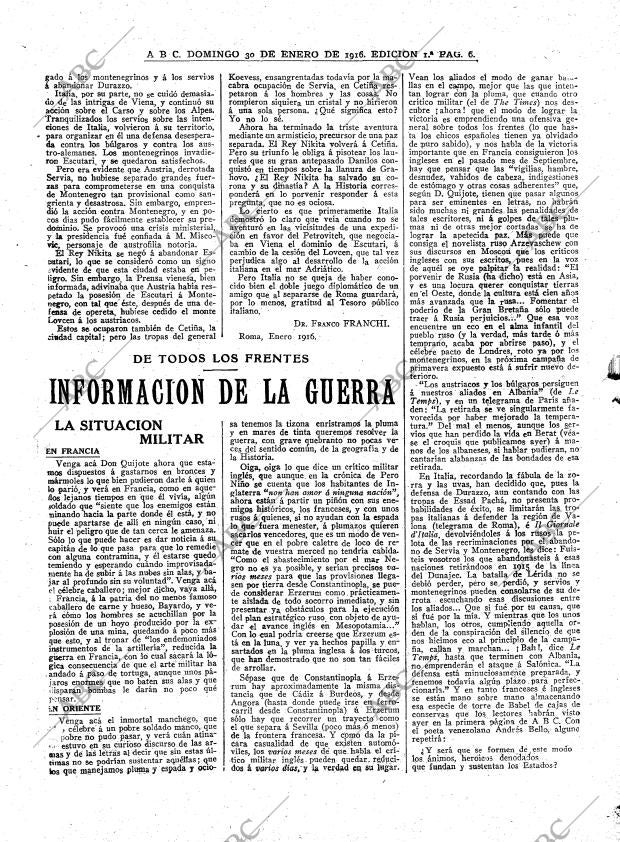 ABC MADRID 30-01-1916 página 6