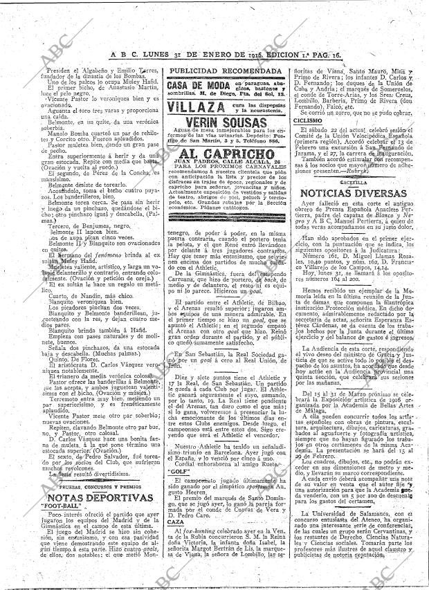 ABC MADRID 31-01-1916 página 16