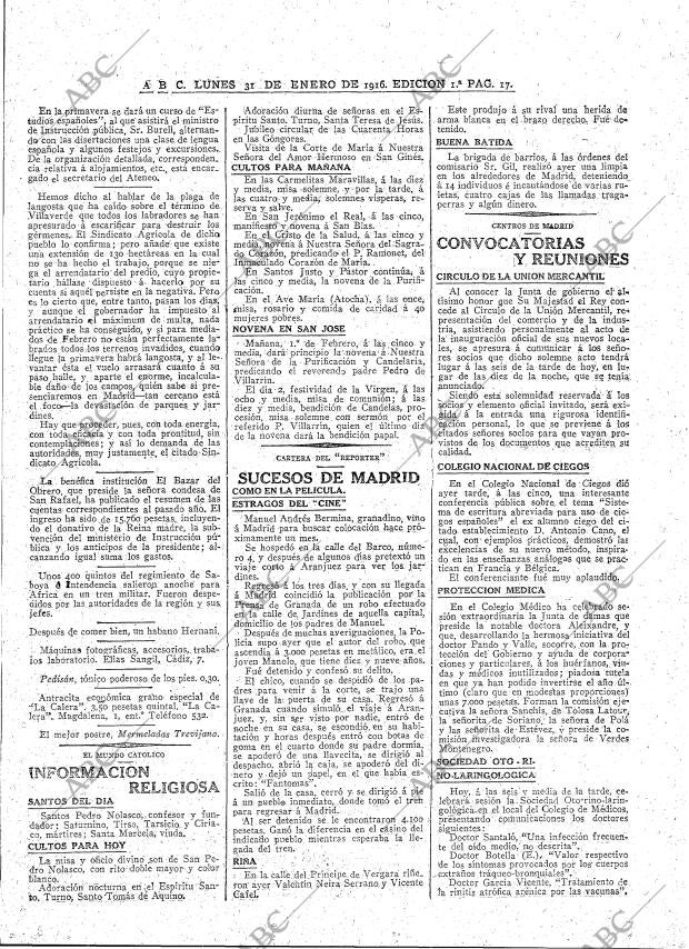 ABC MADRID 31-01-1916 página 17