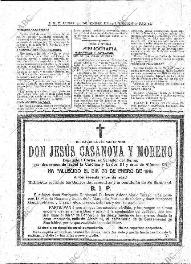 ABC MADRID 31-01-1916 página 18