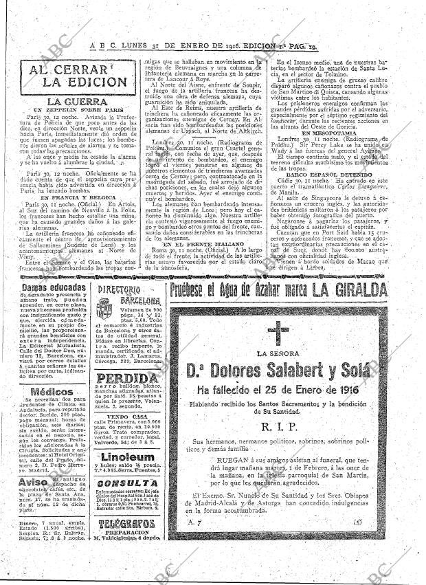 ABC MADRID 31-01-1916 página 19