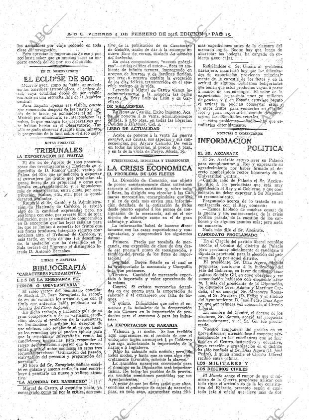 ABC MADRID 04-02-1916 página 15