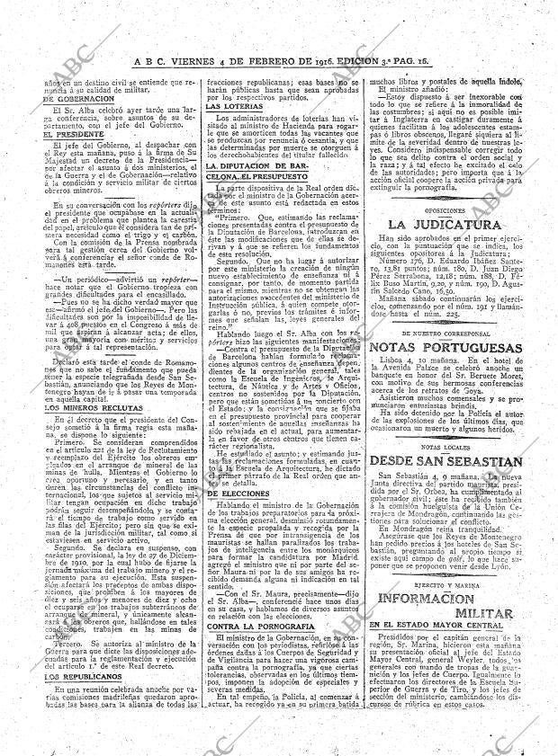 ABC MADRID 04-02-1916 página 16