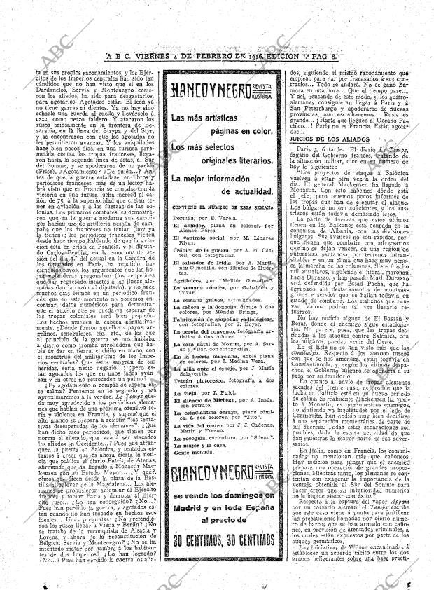 ABC MADRID 04-02-1916 página 8
