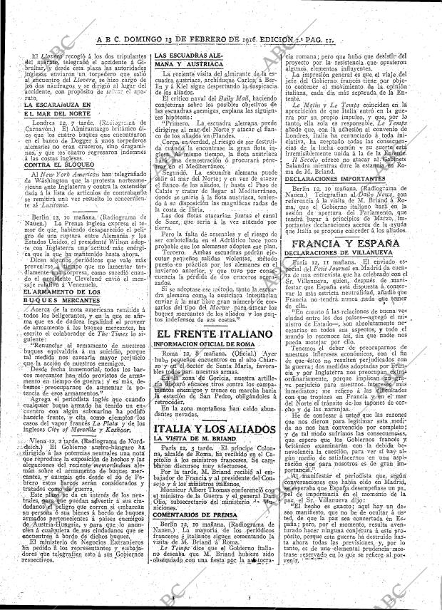 ABC MADRID 13-02-1916 página 11