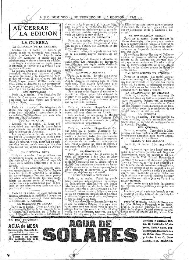 ABC MADRID 13-02-1916 página 21