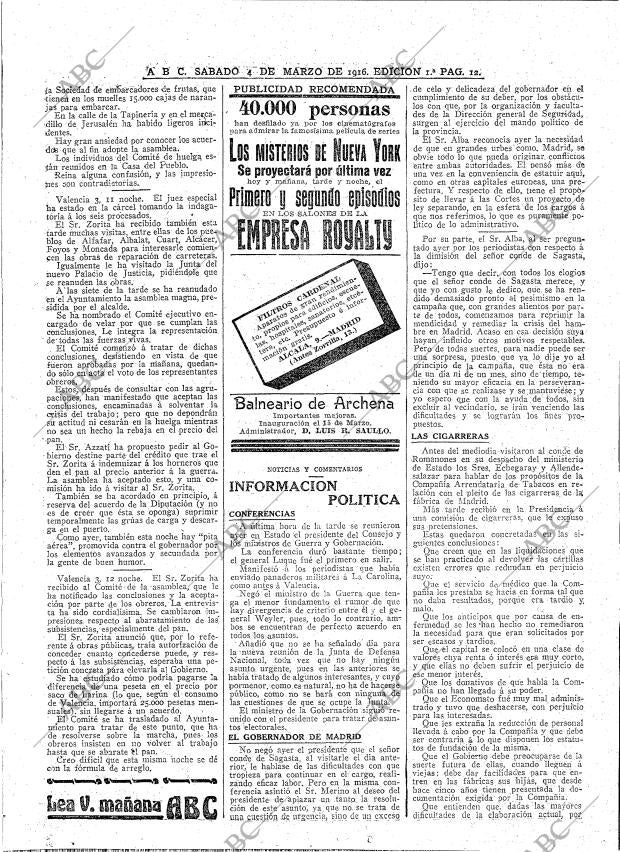 ABC MADRID 04-03-1916 página 12