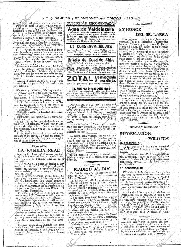 ABC MADRID 05-03-1916 página 14