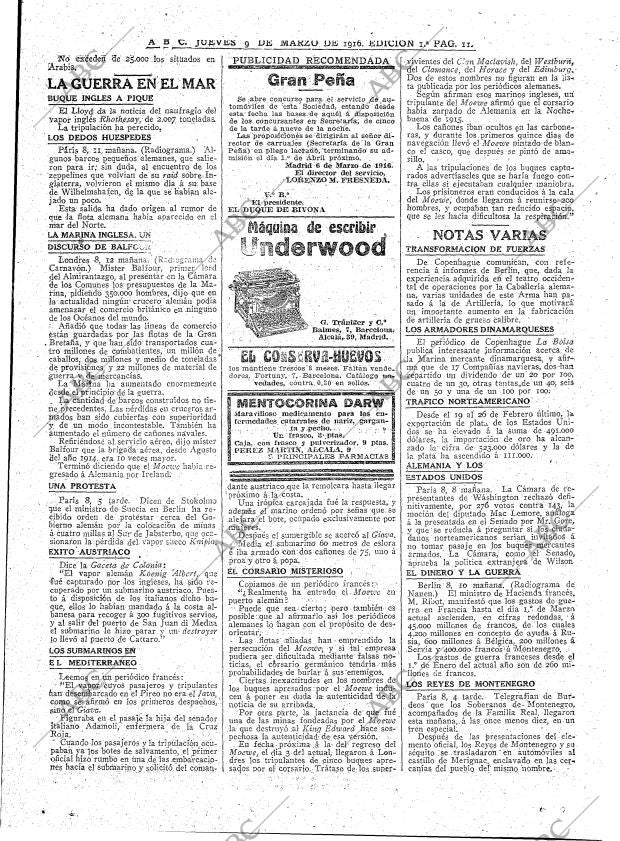 ABC MADRID 09-03-1916 página 11