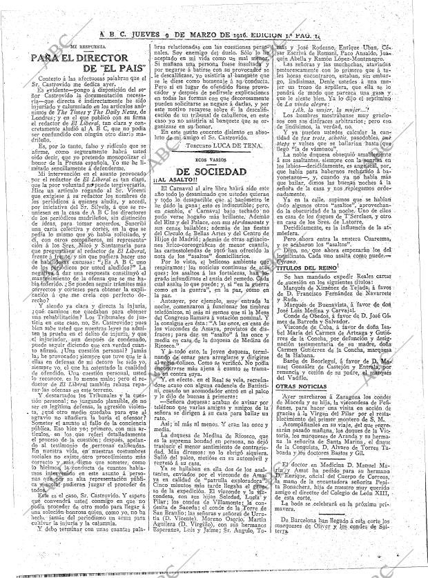 ABC MADRID 09-03-1916 página 14